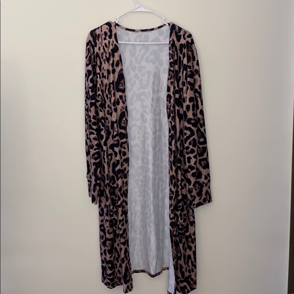 Dusty cardigan, leopard print